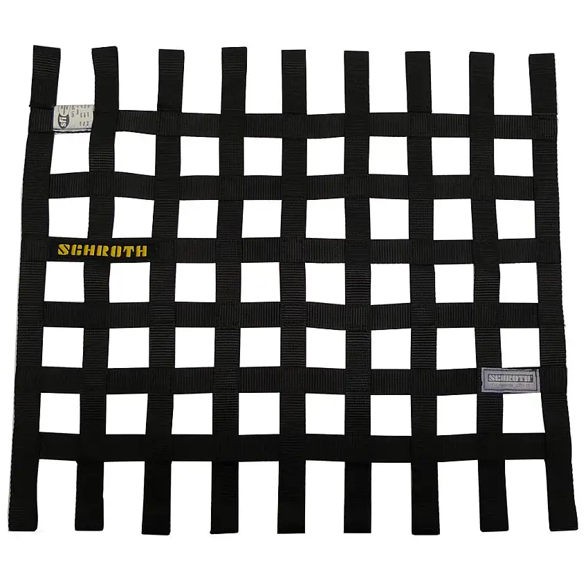 Taille 400 x 405mm (la FIA de noir de filet de fenêtre de Schroth approuvée)