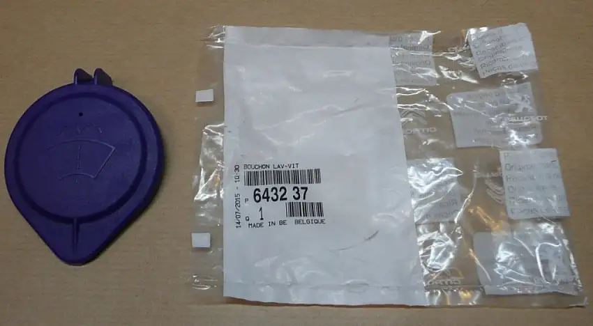 Bouchon de fermeture bouchon de réservoir de lave-glace Citroën C5 III C6 643237, 6432.37