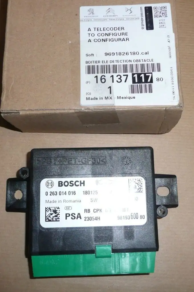 Module de stationnement Peugeot 508 unité centrale des capteurs de stationnement , 1613711780
