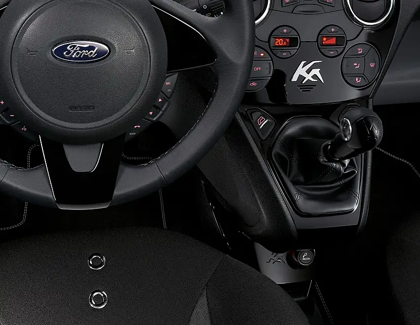 Originale Ford Ka Filet de rangement de console centrale noir laqué