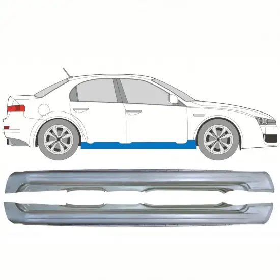 Panneau de réparation du seuil pour Alfa Romeo 159 2005-2012 / Gauche+Droit / Ensemble <br/>ID:10299