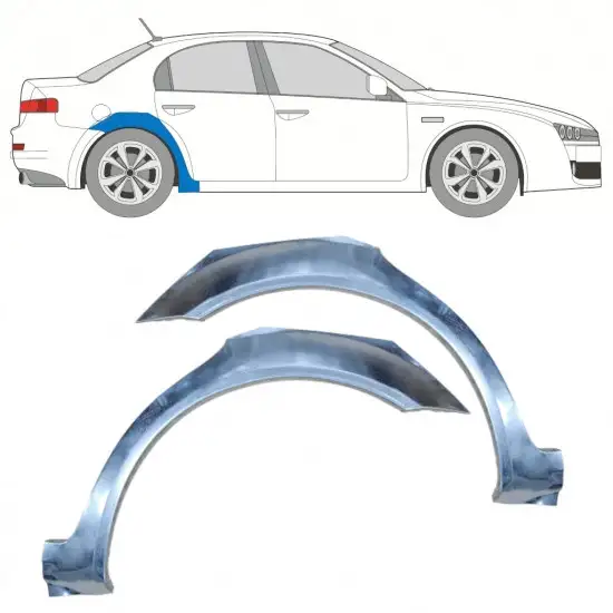 Panneau de réparation arc d'aile arrière pour Alfa Romeo 159 2005-2012 / Gauche+Droit / Ensemble <br/>ID:9915