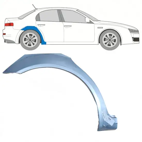 Panneau de réparation arc d'aile arrière pour Alfa Romeo 159 2005-2012 / Droite <br/>ID:7586