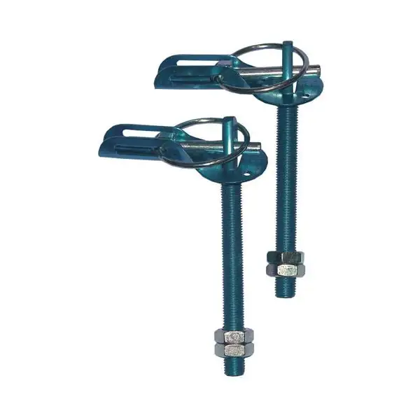 Attaches Capot Type Dakar en Aluminium Bleu/Rouge (la paire)