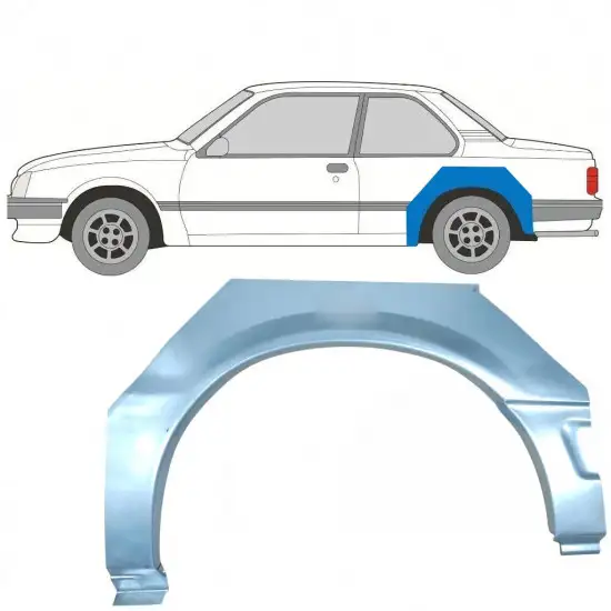 Panneau de réparation arc d'aile arrière pour Opel Ascona C 1981-1998 / Gauche <br/>ID:7290