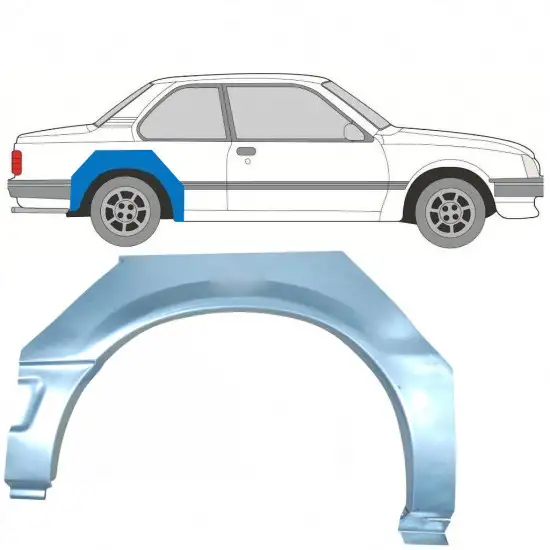Panneau de réparation arc d'aile arrière pour Opel Ascona C 1981-1998 / Droite <br/>ID:7291