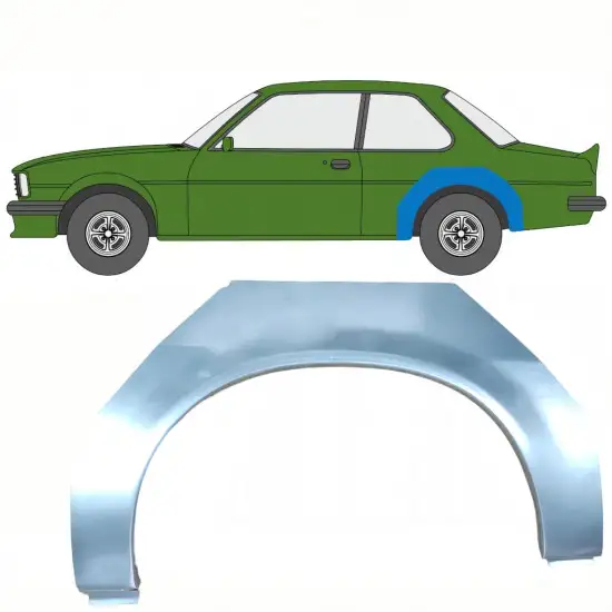 Panneau de réparation arc d'aile arrière pour Opel Ascona B 1975-1981 / Gauche <br/>ID:8789