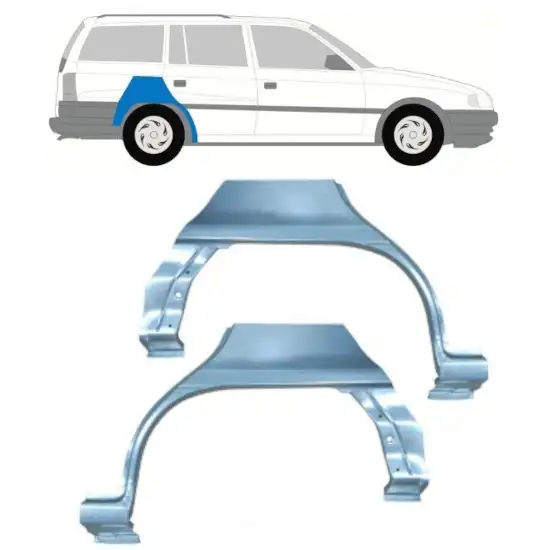 Panneau de réparation arc d'aile arrière pour Opel Astra F 1991-2002 / Gauche+Droit / COMBI / Ensemble <br/>ID:9685