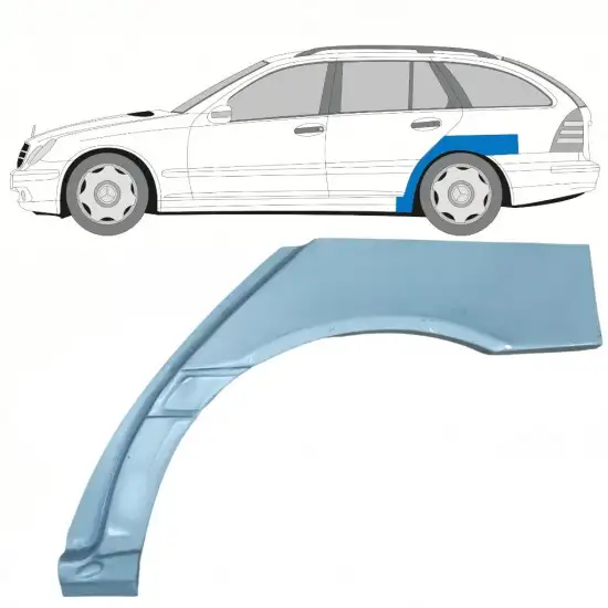 Panneau de réparation arc d'aile arrière pour Mercedes C-Class W203 2000-2007 / Gauche / COMBI <br/>ID:9099