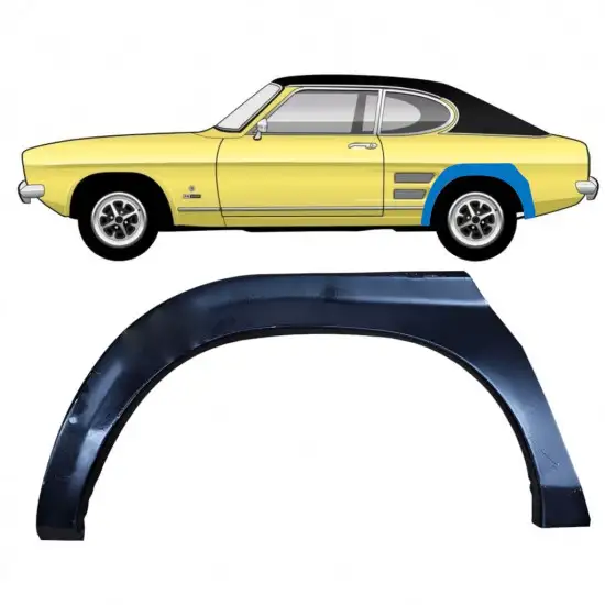 Panneau de réparation arc d'aile arrière pour Ford Capri 1968-1974 / Gauche <br/>ID:11001
