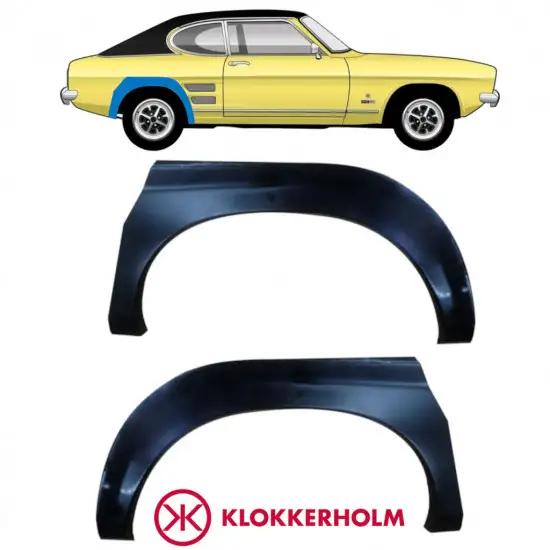 Panneau de réparation arc d'aile arrière pour Ford Capri 1968-1974 / Gauche+Droit / Ensemble <br/>ID:11002