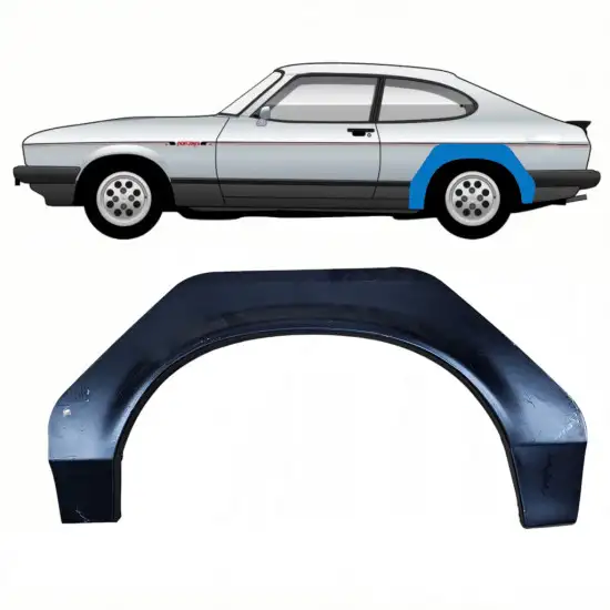 Panneau de réparation arc d'aile arrière pour Ford Capri 1974-1987 / Gauche <br/>ID:8779