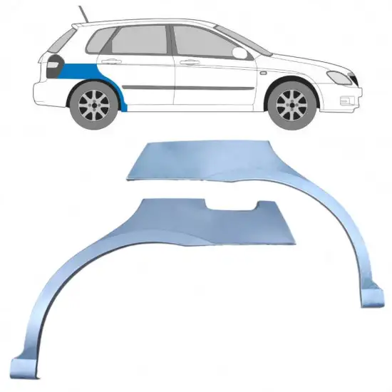 Panneau de réparation arc d'aile arrière pour Kia Cerato 2004-2008 / Gauche+Droit / Ensemble <br/>ID:10690