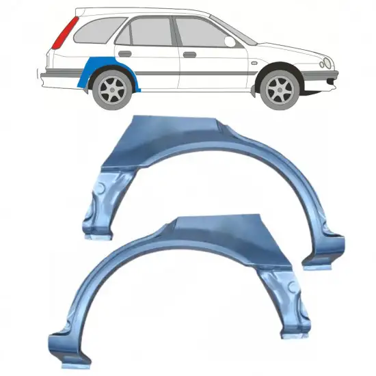 Panneau de réparation arc d'aile arrière pour Toyota Corolla E11 1997-2002 / Gauche+Droit / Ensemble <br/>ID:10249