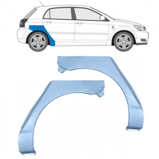 Panneau de réparation arc d'aile arrière pour Toyota Corolla E12 2001-2007 / Gauche+Droit / Ensemble <br/>ID:10564