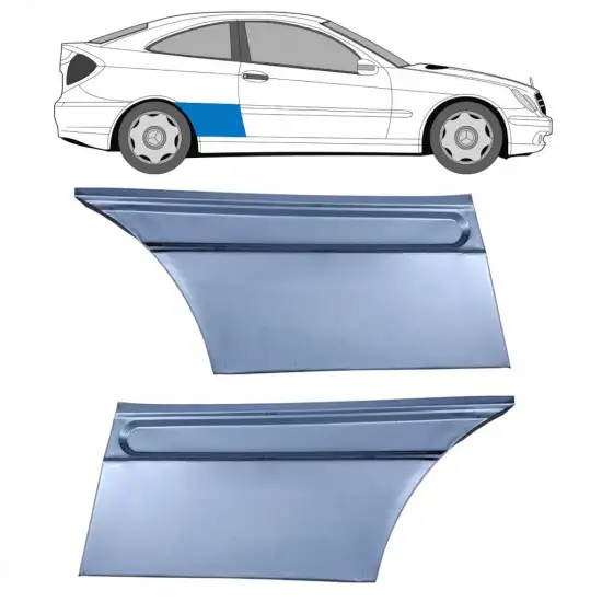 Panneau de réparation arc d'aile arrière pour Mercedes CL-Class 203 2000-2008 / Gauche+Droit / Ensemble <br/>ID:9619