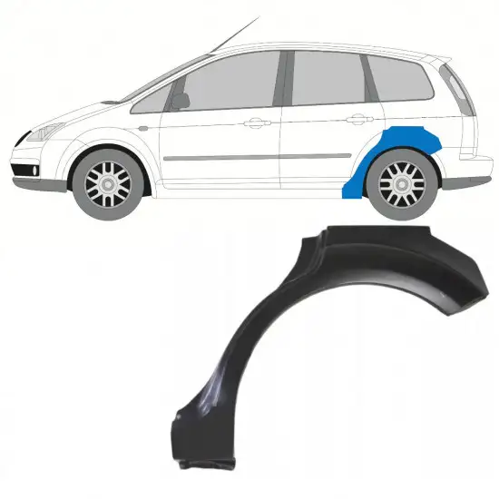 Panneau de réparation arc d'aile arrière pour Ford Focus C-MAX 2003-2007 / Gauche <br/>ID:7691
