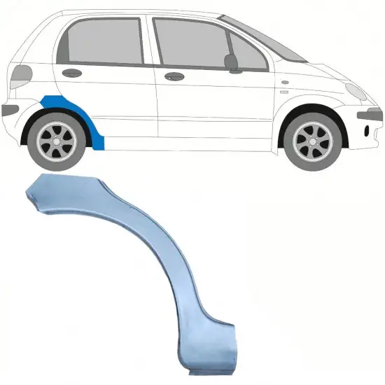 Panneau de réparation arc d'aile arrière pour Daewoo Matiz 1998-2008 / Droite <br/>ID:8329
