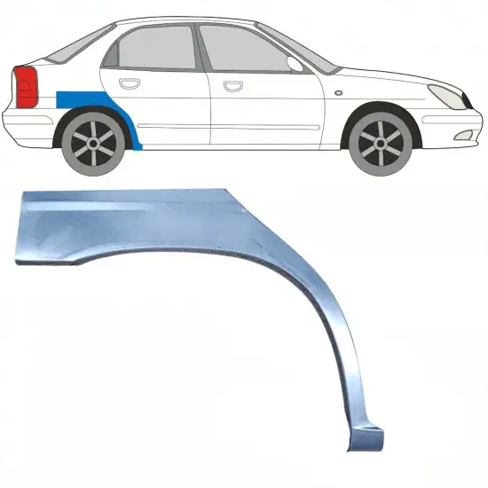 Panneau de réparation arc d'aile arrière pour Daewoo Nubira 1997-2004 / Droite <br/>ID:8803