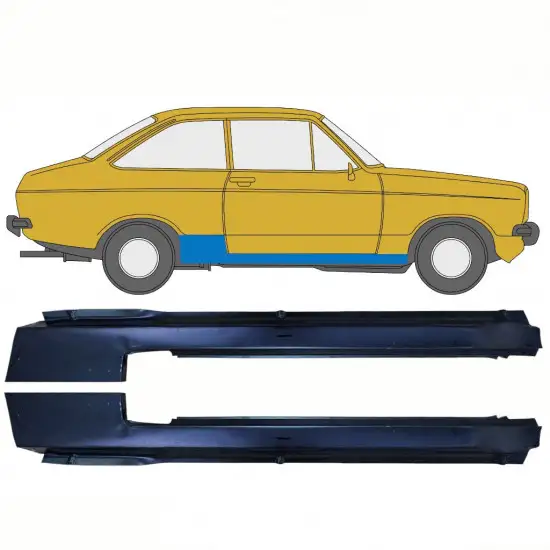 Panneau de réparation du seuil pour Ford Escort 1974-1980 / Gauche+Droit / Ensemble <br/>ID:10729