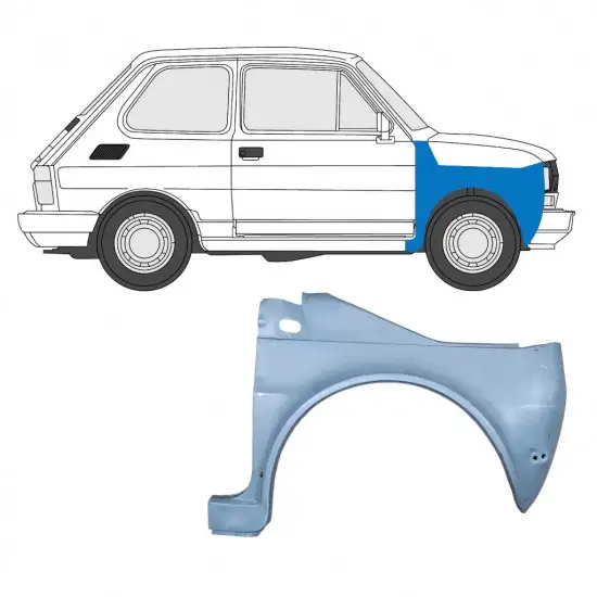 Aile avant pour Fiat 126p 1972-2000 / Droite <br/>ID:7575