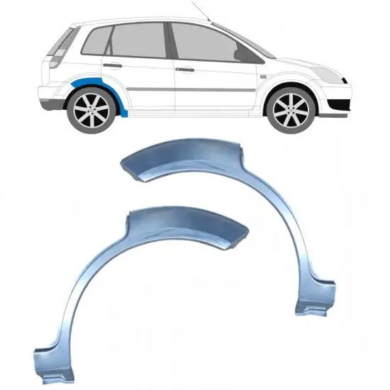 Panneau de réparation arc d'aile arrière pour Ford Fiesta 2002-2008 / Gauche+Droit / Ensemble <br/>ID:9672