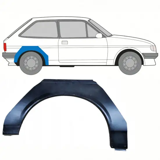 Panneau de réparation arc d'aile arrière pour Ford Fiesta 1983-1989 / Droite <br/>ID:8749