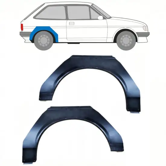 Panneau de réparation arc d'aile arrière pour Ford Fiesta 1983-1989 / Gauche+Droit / Ensemble <br/>ID:10373