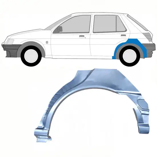 Panneau de réparation arc d'aile arrière pour Ford Fiesta 1989-1995 / Gauche <br/>ID:8748