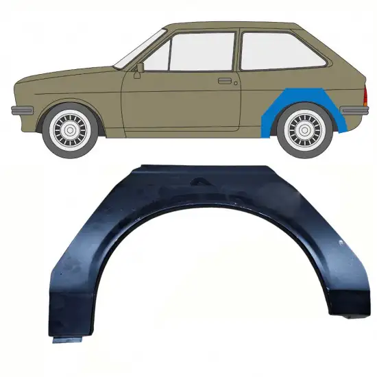 Panneau de réparation arc d'aile arrière pour Ford Fiesta 1976-1983 / Gauche <br/>ID:10734