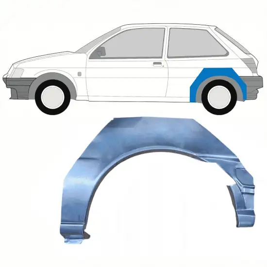 Panneau de réparation arc d'aile arrière pour Ford Fiesta 1989-1995 / Gauche <br/>ID:8746