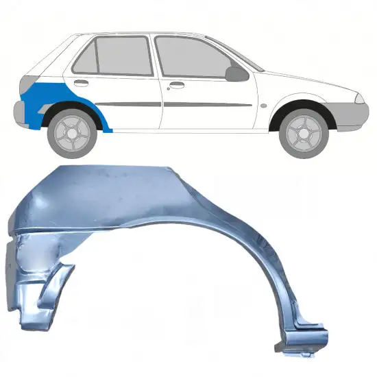 Panneau de réparation arc d'aile arrière pour Ford Fiesta 1995-1999 / Droite <br/>ID:11021