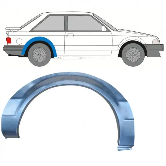 Panneau de réparation arc d'aile arrière pour Ford Escort 1980-1986 / Droite <br/>ID:7816