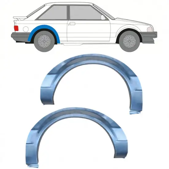 Panneau de réparation arc d'aile arrière pour Ford Escort 1980-1986 / Gauche+Droit / Ensemble <br/>ID:10527