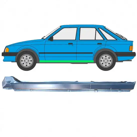 Panneau de réparation du seuil pour Ford Escort 1980-1986 / Gauche <br/>ID:7819