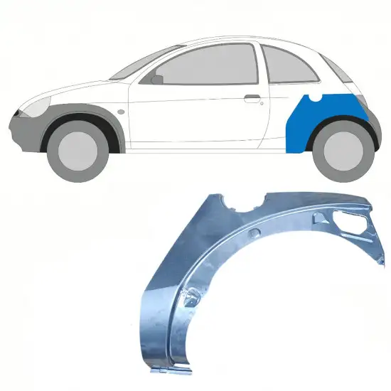 Panneau de réparation arc d'aile arrière pour Ford KA 1996-2008 / Gauche <br/>ID:10770