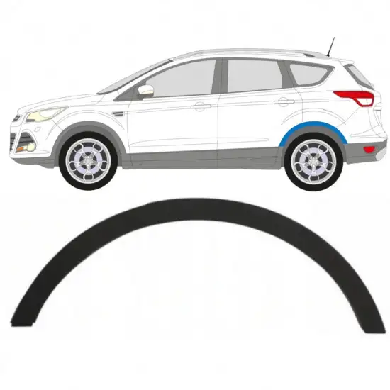 Moulure latérale sur aile arrière pour Ford Kuga 2013-2020 / Gauche <br/>ID:7928