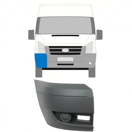Coin du pare-chocs avant pour Ford Transit 2006-2013 / Droite <br/>ID:8260