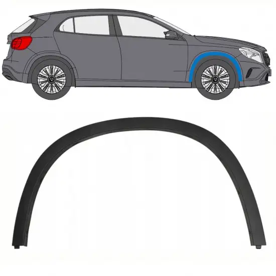Moulure de l’aile avant pour Mercedes GLA-Class X156 2013-2019 / Droite <br/>ID:8343