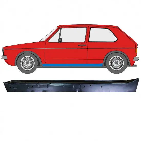 Réparation bas de caisse intérieur pour Volkswagen Golf 1 1974-1985 / Gauche <br/>ID:10908
