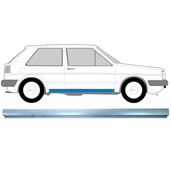 Réparation bas de caisse pour Volkswagen Golf 2 1982-1992 / Gauche = Droite (symétrique) <br/>ID:11285