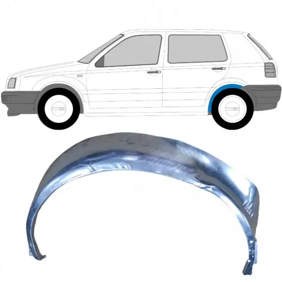 Passage de roue intérieur arrière pour Volkswagen Golf 3 1991-1998 / Gauche <br/>ID:8899