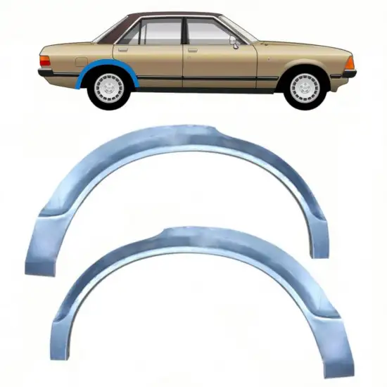 Panneau de réparation arc d'aile arrière pour Ford Granada 1977-1985 / Gauche+Droit / Ensemble <br/>ID:11072