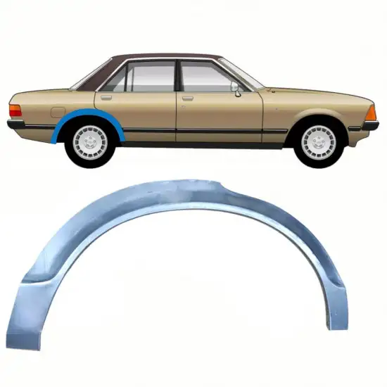Panneau de réparation arc d'aile arrière pour Ford Granada 1977-1985 / Droite <br/>ID:8776