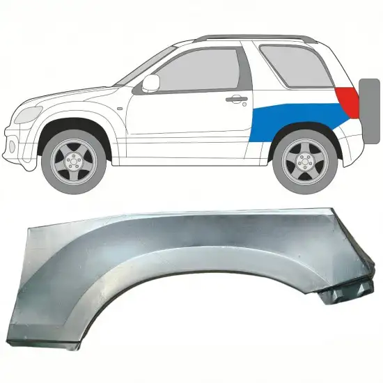Panneau de réparation arc d'aile arrière supérieur pour Suzuki Grand Vitara 2005-2014 / Gauche <br/>ID:8508