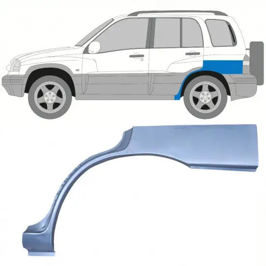 Panneau de réparation arc d'aile arrière pour Suzuki Grand Vitara 1997-2005 / Gauche <br/>ID:10134