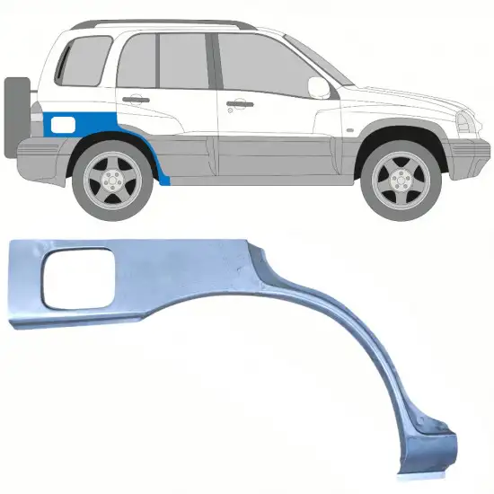 Panneau de réparation arc d'aile arrière pour Suzuki Grand Vitara 1997-2005 / Droite <br/>ID:10133
