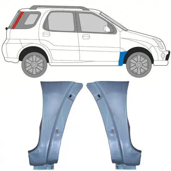 Panneau de réparation de l’aile avant pour Suzuki Ignis 2000-2003 / Gauche+Droit / Ensemble <br/>ID:11132