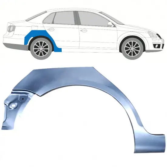 Panneau de réparation arc d'aile arrière pour Volkswagen Jetta 2005-2010 / Droite <br/>ID:11555