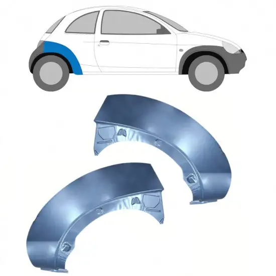 Panneau de réparation arc d'aile arrière pour Ford KA 1996-2008 / Gauche+Droit / Ensemble <br/>ID:9405